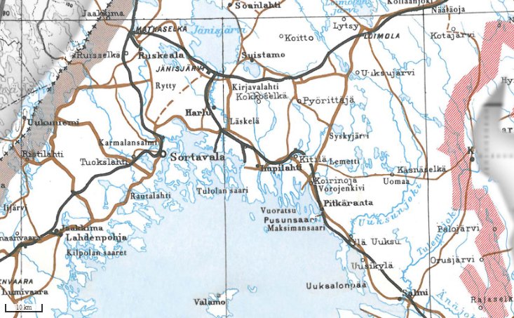 Mistä saa historiallisen Suomen rautatiekartan vuodelta 1939?